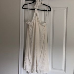 Witchery size 14 NWT cream halter style dress with eyelet detail from australia